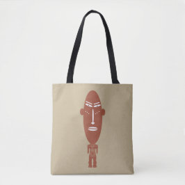 Bolso De Tela Arte abstracto africano de tatuaje facial tribal i