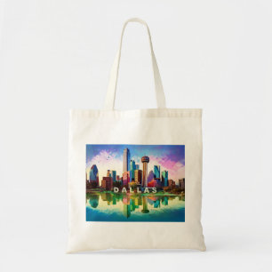 Bolso De Tela Arte abstracto de Dallas Skyline