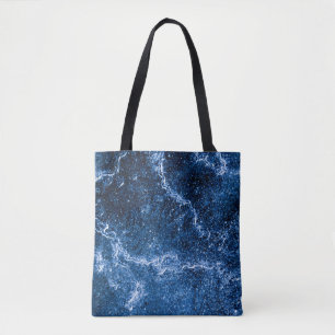 Bolso De Tela Arte abstracto de hielo azul