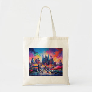 Bolso De Tela Arte abstracto de la línea aérea de Londres