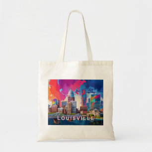 Bolso De Tela Arte abstracto de la línea aérea de Louisville