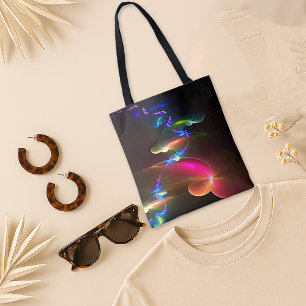 Bolso De Tela Arte abstracto de luz de neón