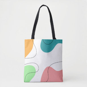Bolso De Tela Arte abstracto de manchas de colores brillantes mi