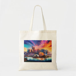 Bolso De Tela Arte abstracto de Sydney Skyline