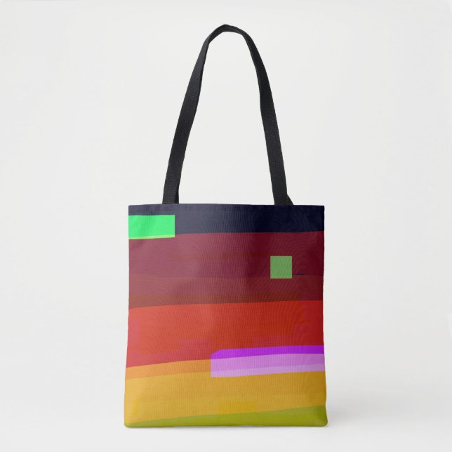 Bolso De Tela Arte abstracto del arcoiris (Anverso)