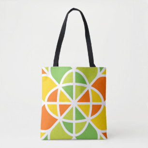 Bolso De Tela Arte abstracto geométrico vibrante de ráfaga solar
