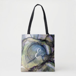 Bolso De Tela Arte abstracto líquido de tinta de alcohol colorid