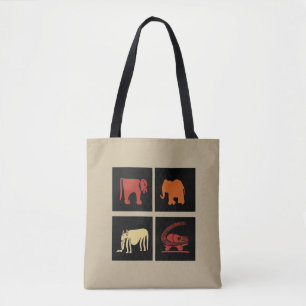 Bolso De Tela Arte abstracto moderno de animales africanos