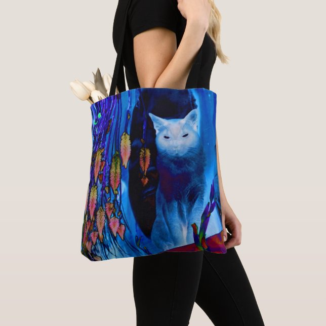 Bolso De Tela Arte animal de gato azul eléctrico siamés (Detalle)
