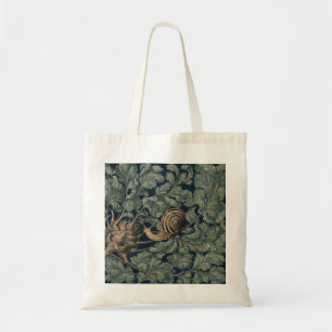 Bolso De Tela Arte Antiguo Botánico Art Nouveau Caracol Antiguo