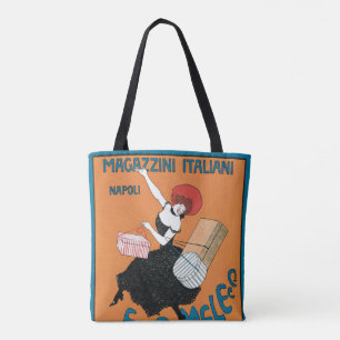 Bolso De Tela Arte Antiguo Modernista Magazzini Italiani por Cap