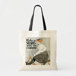 Bolso De Tela Arte Antiguo Modernista, Monta Bicicletas de Stern