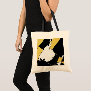 Bolso De Tela Arte Antiguo Moderno, Mujer Leyendo un Libro Amari