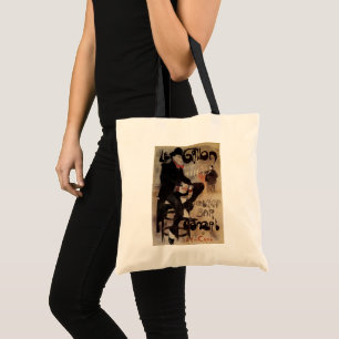 Bolso De Tela Arte Antiguo Nouveau Le Grillon, Hombre Bebiendo C