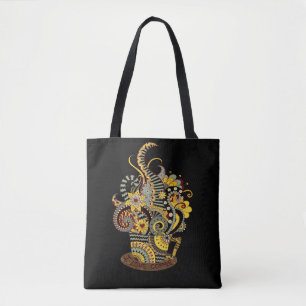 Bolso De Tela Arte artístico-dibujo de garabatos