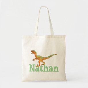 Bolso De Tela Arte asustadizo divertido del dinosaurio del