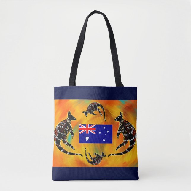 BOLSO DE TELA ARTE AUSTRALIANO (Anverso)