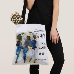 Bolso De Tela Arte azul de la hermandad de mujeres HBCU