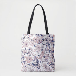Bolso De Tela Arte botánico de acuarela eucalipto arándano azul
