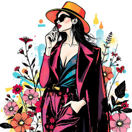 Bolso De Tela Arte Botánico de Chic Shades Doble Cara👑🕶️