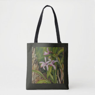 Bolso De Tela Arte Botánico de Orquídea Tropical