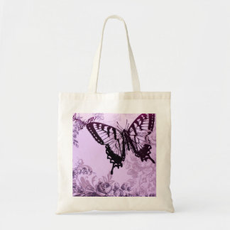 Bolso De Tela arte botánico romántico mariposa bohemia