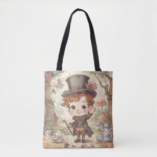 Bolso De Tela Arte caprichoso del sombrerero loco encantador del
