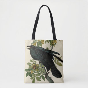 Bolso De Tela Arte clásico Audubon Raven