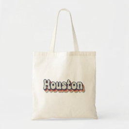 Bolso De Tela Arte Clásico Ciudad Cromo Houston Texas