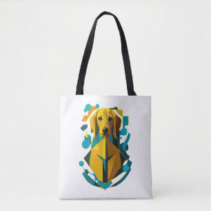 Bolso De Tela Arte colorido de Golden Retriever