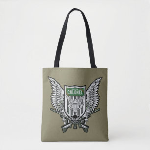 Bolso De Tela Arte con alas bandera del tatuaje del escudo del