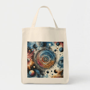 Bolso De Tela Arte cósmico estilo Batik futurista - Diseño espac