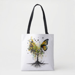 Bolso De Tela Arte Creativo de Animales Mariposa