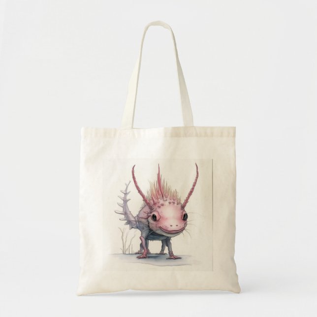 Bolso De Tela Arte Cute Axolotl (Frente)