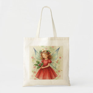 Bolso De Tela Arte de acuarela de hada de Navidad