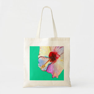 Bolso De Tela arte de acuarela de hibisco de verano