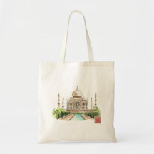 Arte de acuarela Taj Mahal Imprimir decoración ind