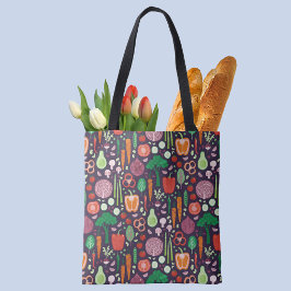 Bolso De Tela Arte de alimentos vegetales