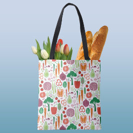 Bolso De Tela Arte de alimentos vegetales Mercado de agricultore