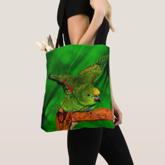 Bolso De Tela Arte de animales de loro de Amazonía amarilla