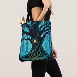 Bolso De Tela Arte de árbol ocular de bosque místico