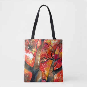 Bolso De Tela Arte de arce de arce acuático japonés