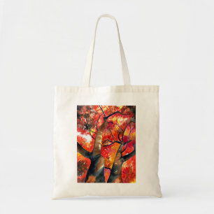 Bolso De Tela Arte de arce de arce acuático japonés