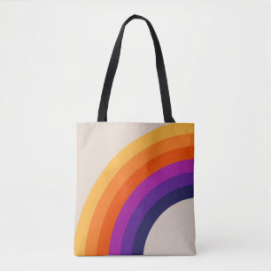 Bolso De Tela Arte de arcoiris de estilo retro colorido