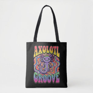 Bolso De Tela Arte de arcoíris retro de los 70 hippie groovy lin