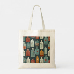 Bolso De Tela arte de botella único
