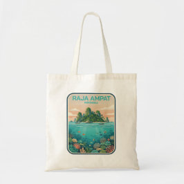 Bolso De Tela Arte de buceo en el arrecife de coral vintage Raja