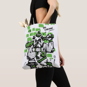 Bolso De Tela Arte de Bulldog Gangster Malo Hasta El Tuétano
