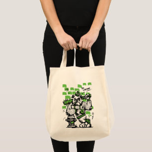 Bolso De Tela Arte de Bulldog Gangster Malo Hasta El Tuétano