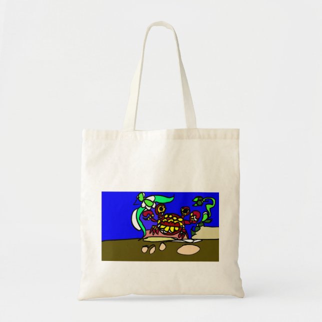Bolso De Tela Arte de cangrejo (Frente)
